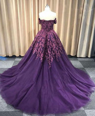 2025 Off Shoulder Regency Sweetheart Appliques Long Ball Gown Prom Dress