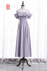 Elegant Lavender Long Mismatch Bridesmaid Dress