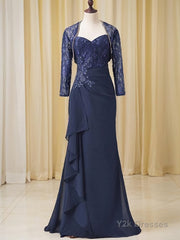 A-line/Princess Sweetheart Floor-Length Chiffon Mother of the Bride Dresses With Embroidery