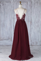 Burgundy tulle lace long prom dress burgundy lace evening dress