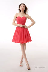 Crystal Chiffon Short Homecoming Dresses