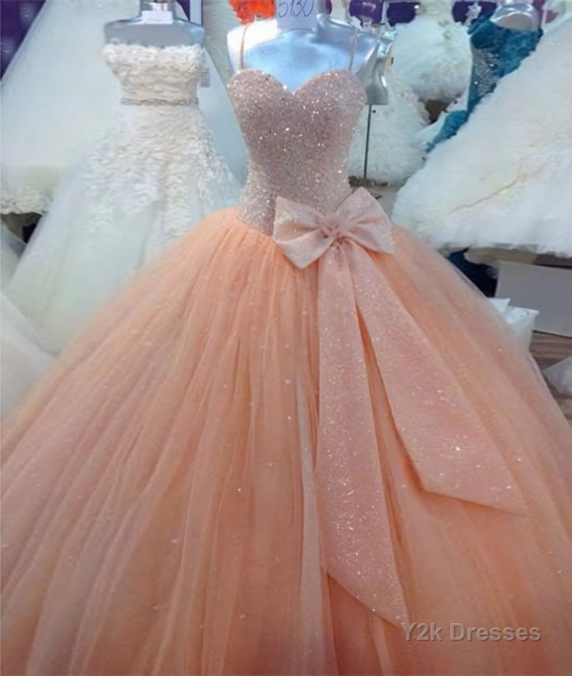 Custom Made Sweetheart Neck Sequins Prom Dresses, Formal Dresses