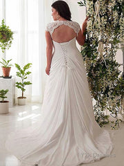 Empire Sweetheart Sweep Train Chiffon Wedding Dresses