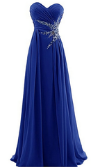 Sweetheart Beading Floor-length Chiffon Evening Dresses