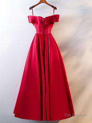 Red Tea Length Prom Dresses, Red Tea Length Formal Bridesmaid Dresses