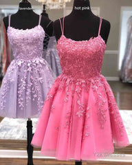 Short Light Lace Prom Dresses, Short Lace Graduation Homecoming Dresses