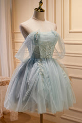 Sparkly Tulle Short Prom Dress with Beading, Shiny New Style Homecoming Gown